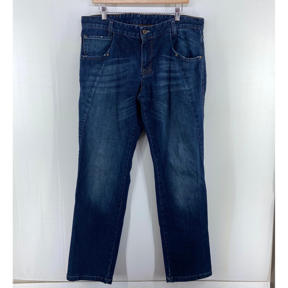 Zara Straight Leg Blue Denim Jeans Mens 38x33